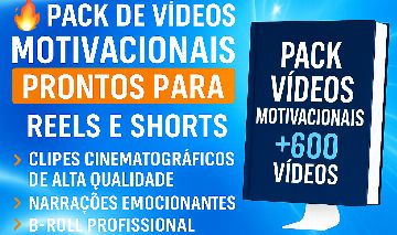 Pack de Vídeos Motivacionais para Reels e Shorts +600 Vídeos