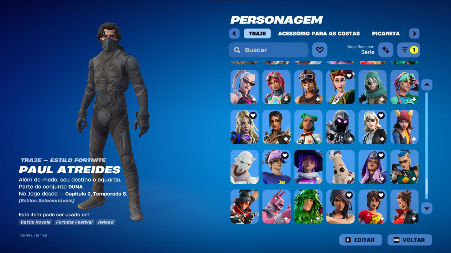Conta de fortnite tryhard com 281 skins