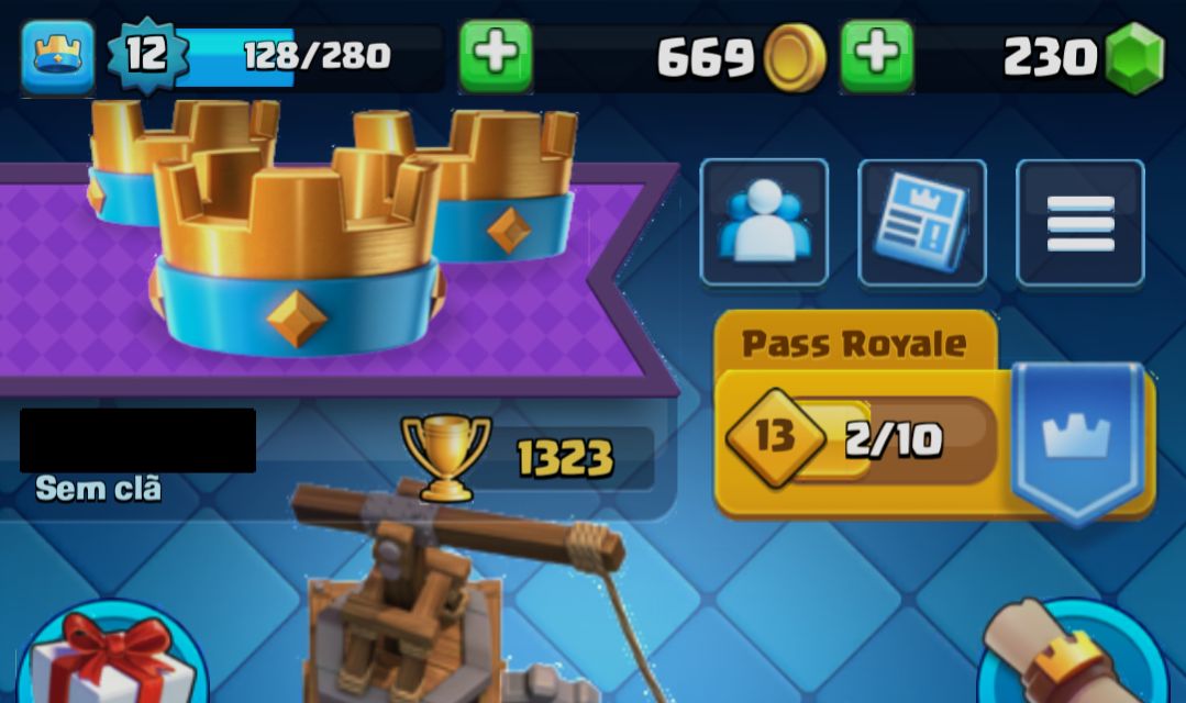 CONTA CLASH ROYALE ARENA 5