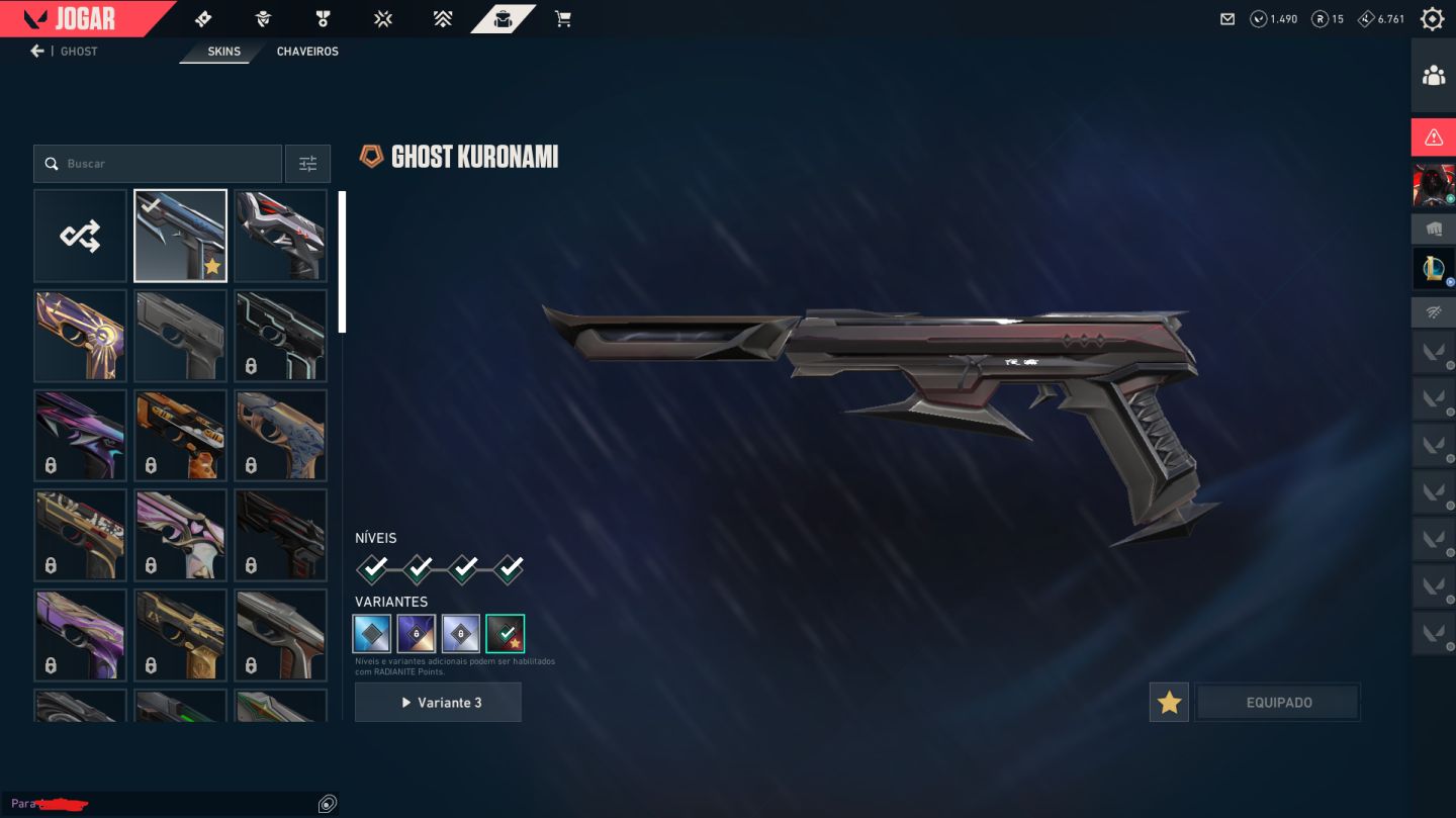 CONTA DE VALORANT COM VARIAS SKINS PLATINA 3