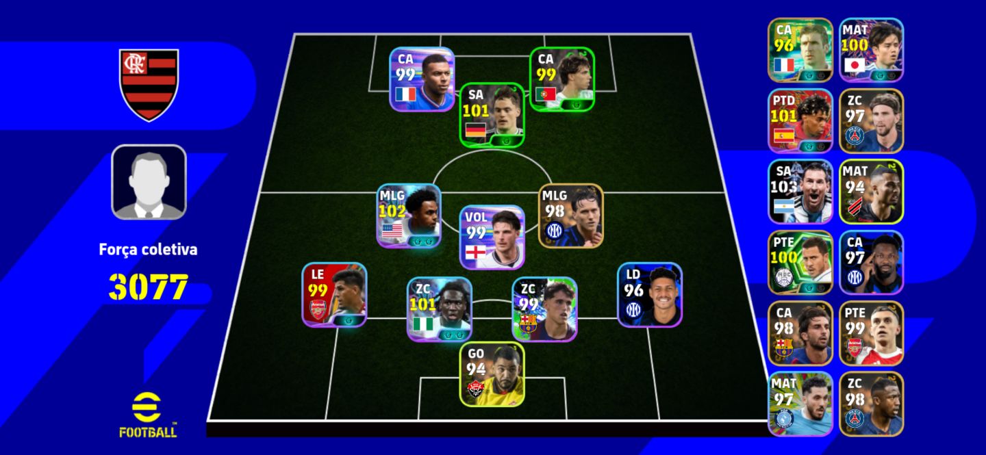Conta eFootball | Mbappé, wirtz 101 e Vários outros