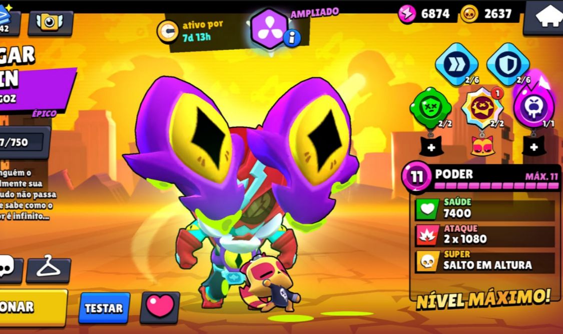 CONTA BRAWL STARS COM MUITAS SKINS E BRAWLERS UPADOS
