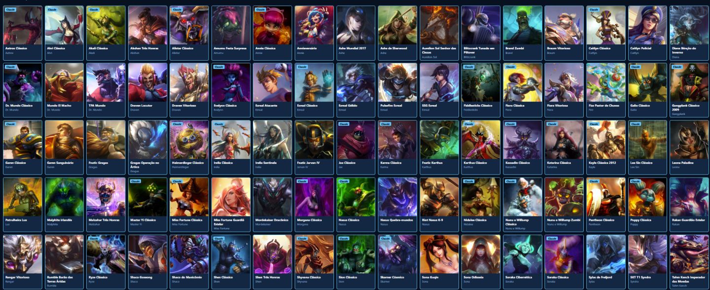 CONTA LEAGUE OF LEGENDS 104 SKINS NIVEL 270 FULL CHAMP