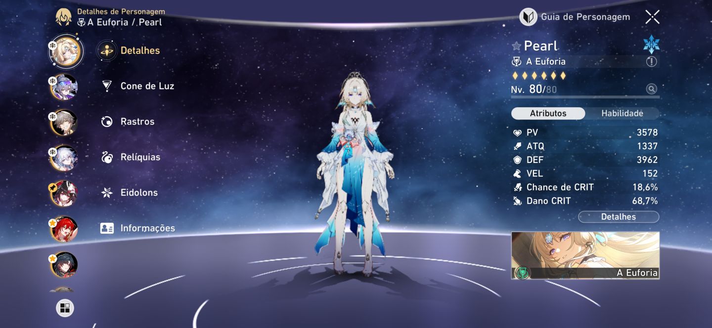Conta no HSR, Silver Wolf 999+cone, Himeko+cone, Blade Mortenax+cone