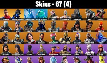 CONTA FORTNITE COM ATEMPORAL, RAGNAROK, 1.650 V-BUCKS E 67 SKINS