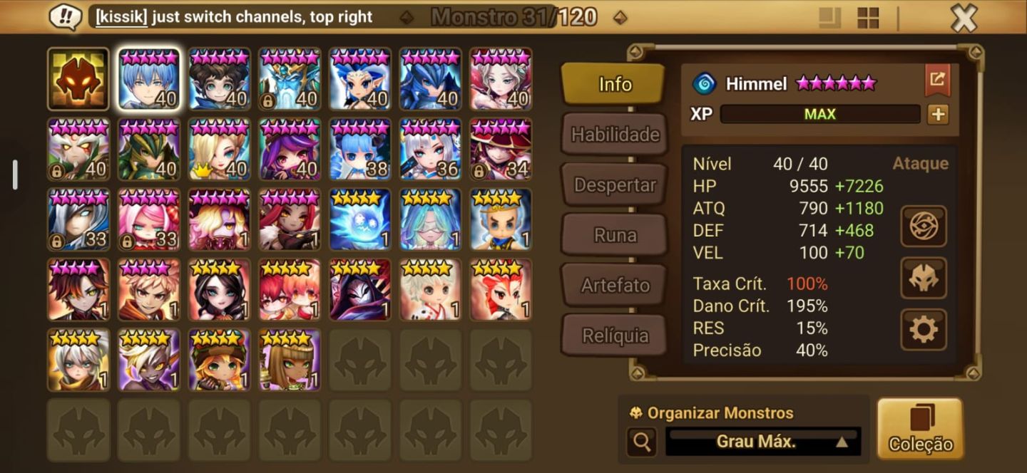 [DESAPEGO/EU] Conta SW Duplo LD5 | 500+ Invocações