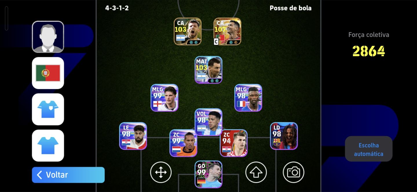 Contas de efootball iniciantes, cr7, mbappe