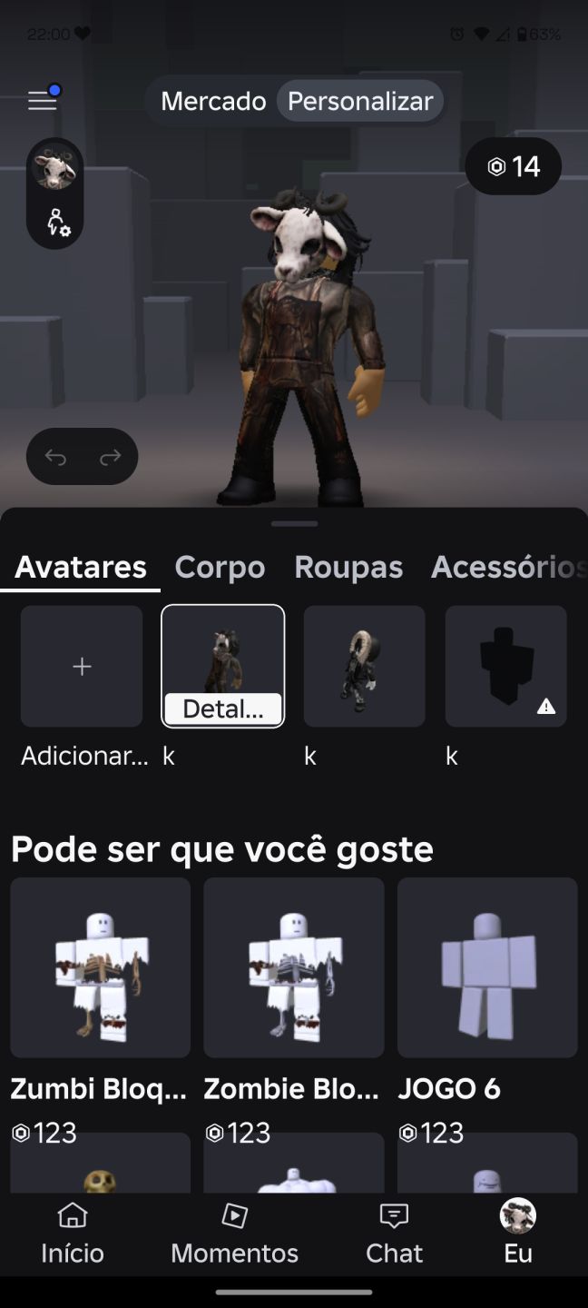 Conta roube um ovo,com mais de 2000 robux gastos