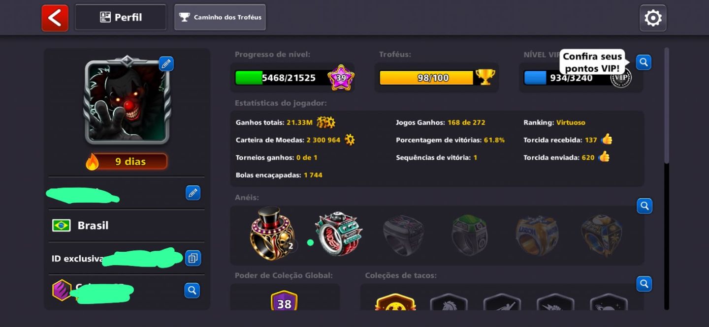 Conta 8 Ball Pool À Venda! Upada