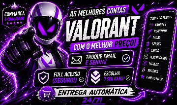 CONTAS VALORANT FA SKINS RARAS & FULL ACESSO
