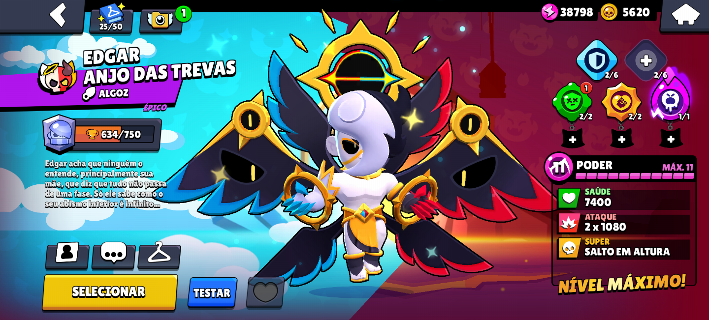 Conta brawl stars com Full acesso, criada em 2018, com Shelly estelar