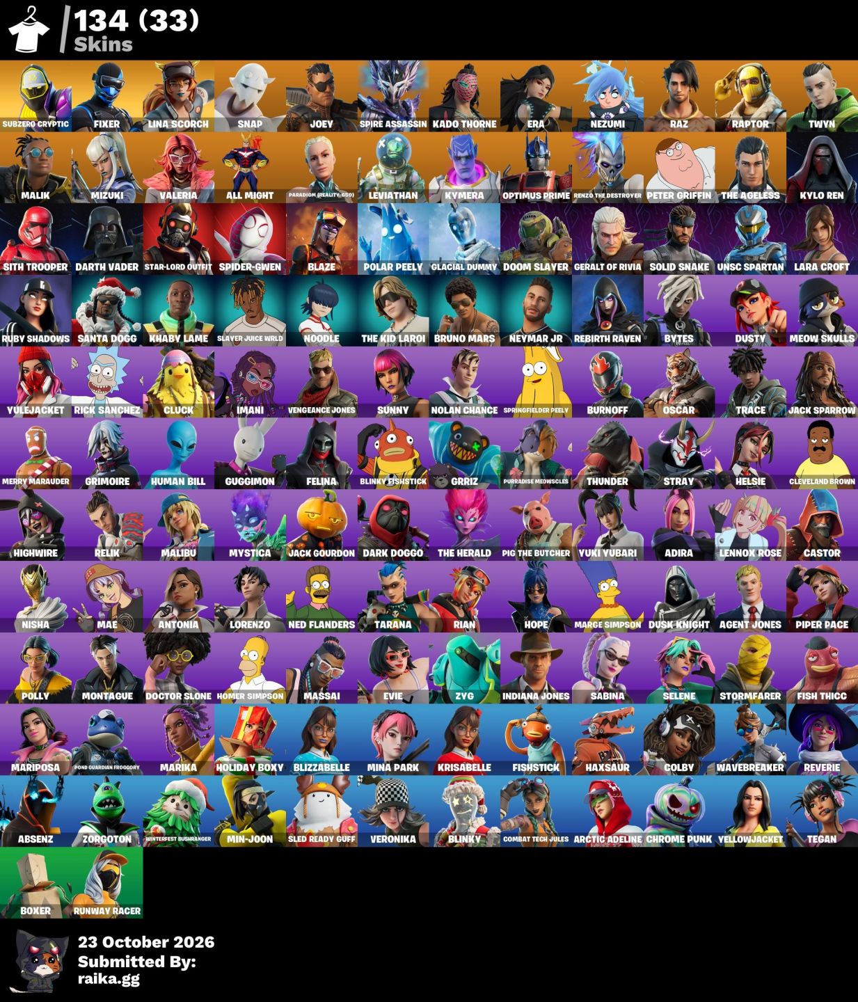 CONTA FORTNITE TRYHARD | 134 SKINS | MELHOR PREÇO