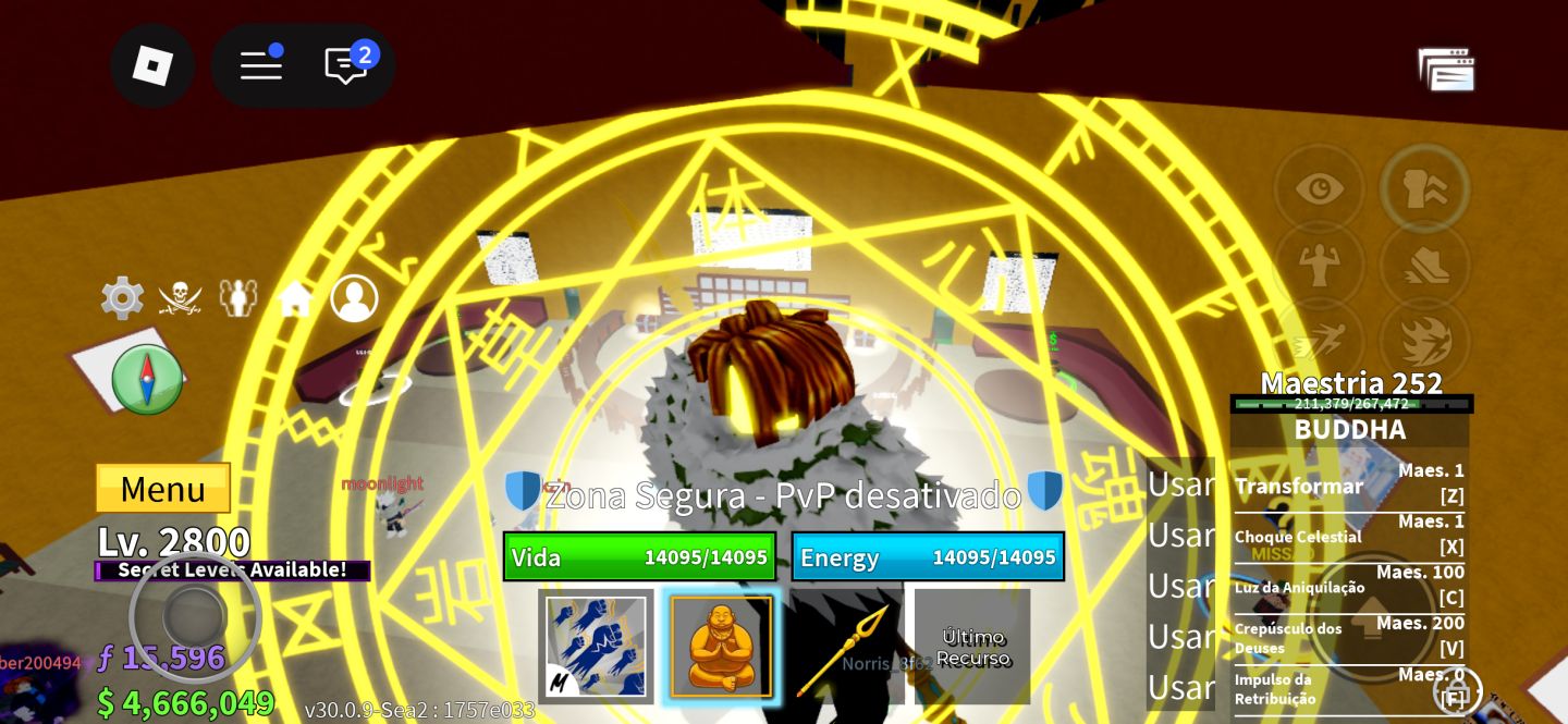 Conta blox fruits budha desperta
