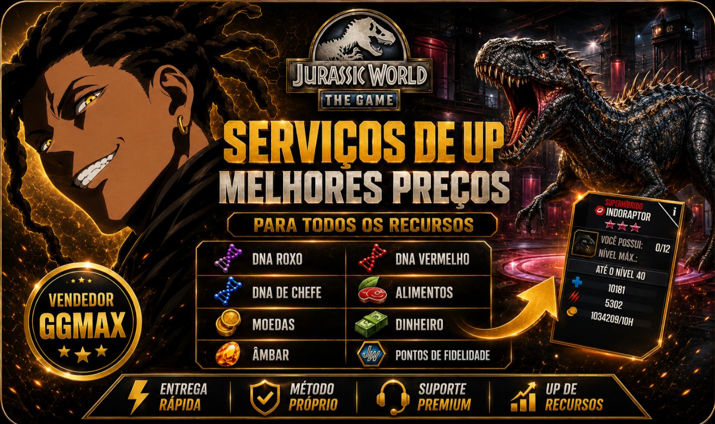 SERVIÇOS JURASSIC WORLD - THE GAME | OS MELHORES PREÇOS DA PLATAFORMA