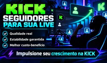 (MENOR PREÇO 95% DESCONTO ) KICK.COM - SEGUIDORES REAIS