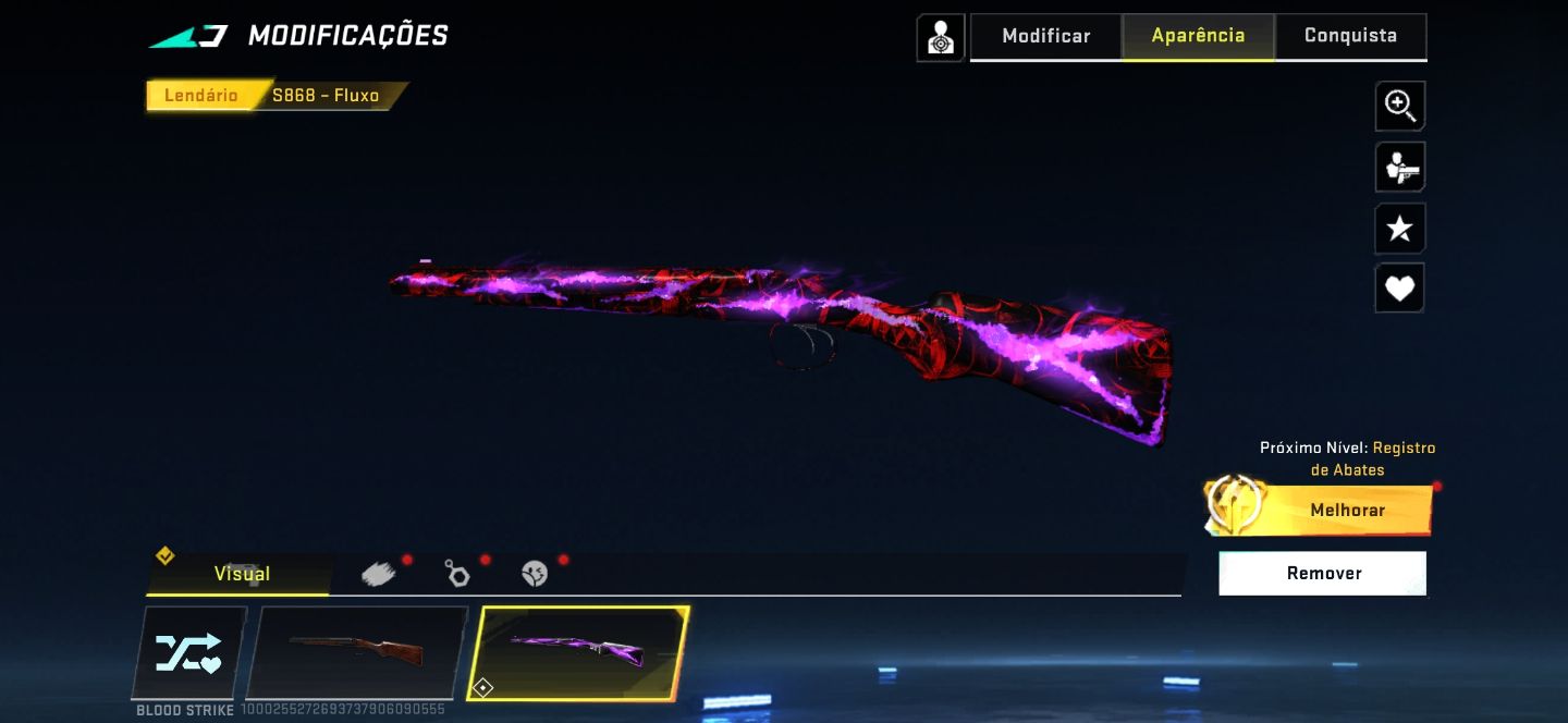 Conta Blood Strike . Muitas skins ultra, lendárias e colab. Com cartão renome.