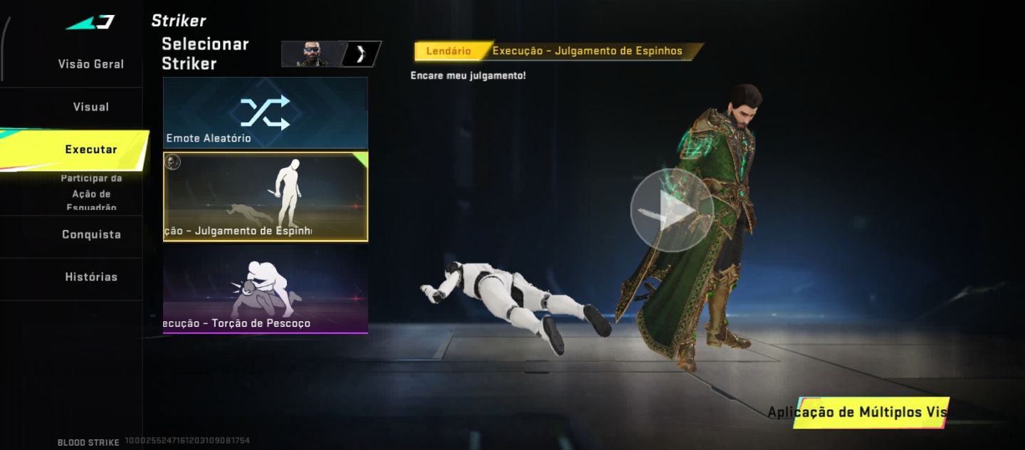 Conta com armas eternas e outros itens, só no ponto de joga