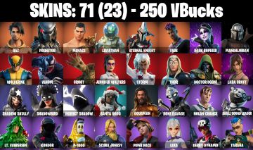 CONTA FORTNITE COM 71 SKINS FADE/DARK BOMBER/LARA CROFT/GROOT/AQUAMAN/LEXA