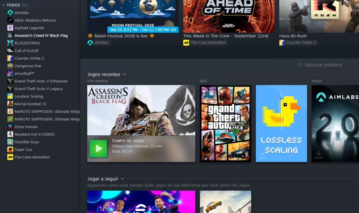CONTA STEAM TOP | GTA 5 + MORTAL KOMBAT 11 | Assassin's Creed IV Black Flag