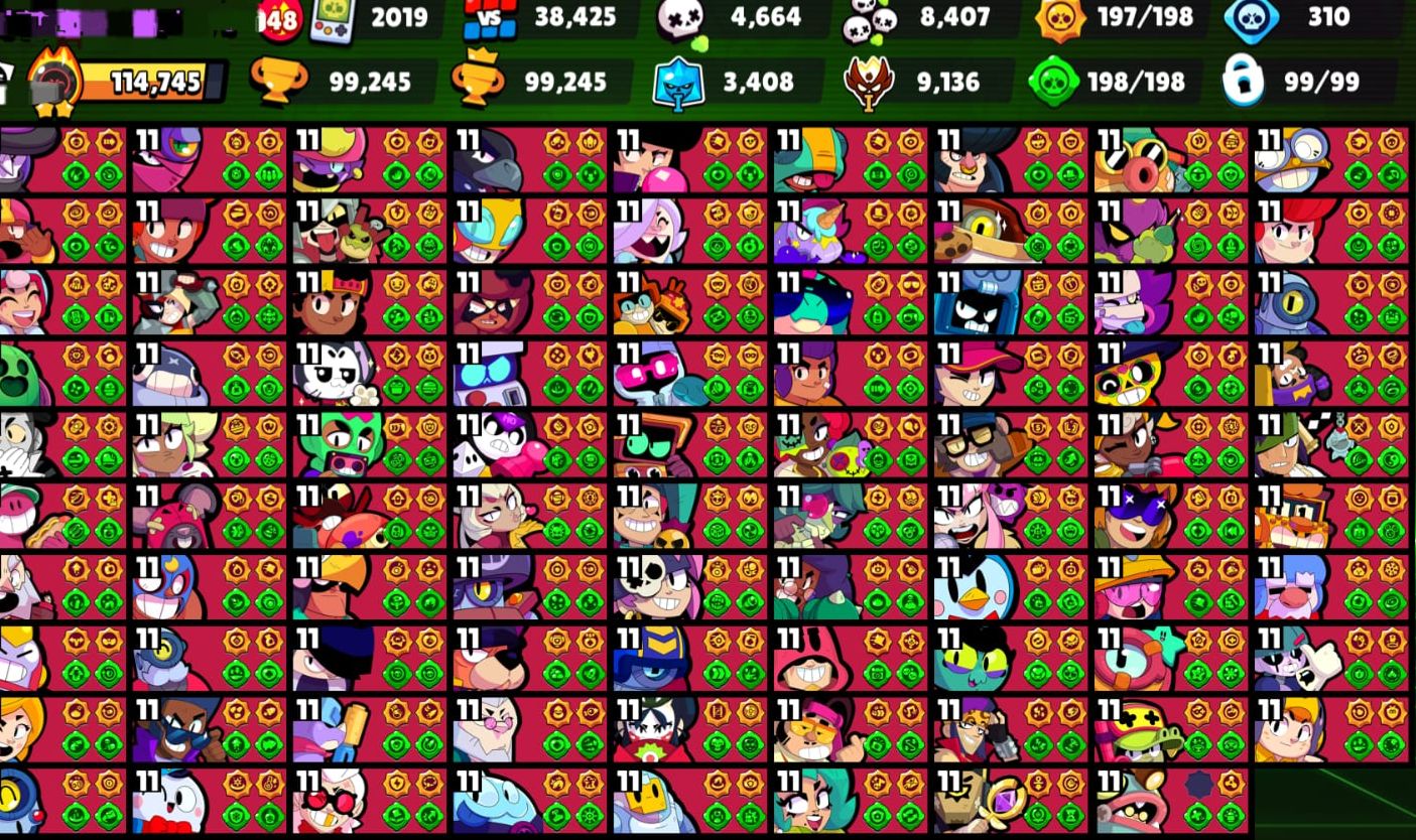 Brawl Stars FULL | 400+ Skins | 90k+ Troféus