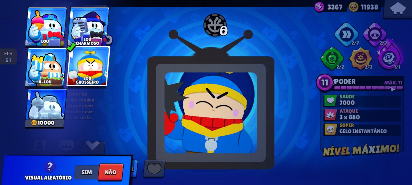 Conta Brawl Stars 2019 | 58K Troféus | Todos os Brawlers |+200 Skins.Negociável