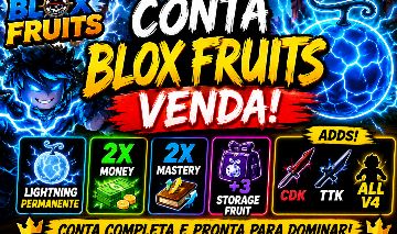 Conta Blox Fruits Full | Lightning Perm + MEME FRUIT + All V4 + CDK + TTK