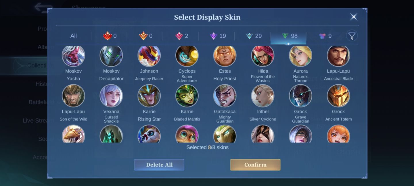 Conta Mobile Legends(muitos recursos excelente para se jogar)