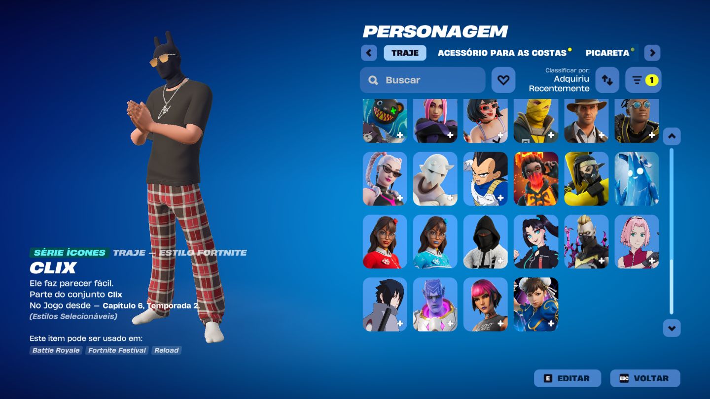 Conta Epic Games Acesso Total+Fortnite Com Skins Top+Mais De 5 Jogos Resgatados