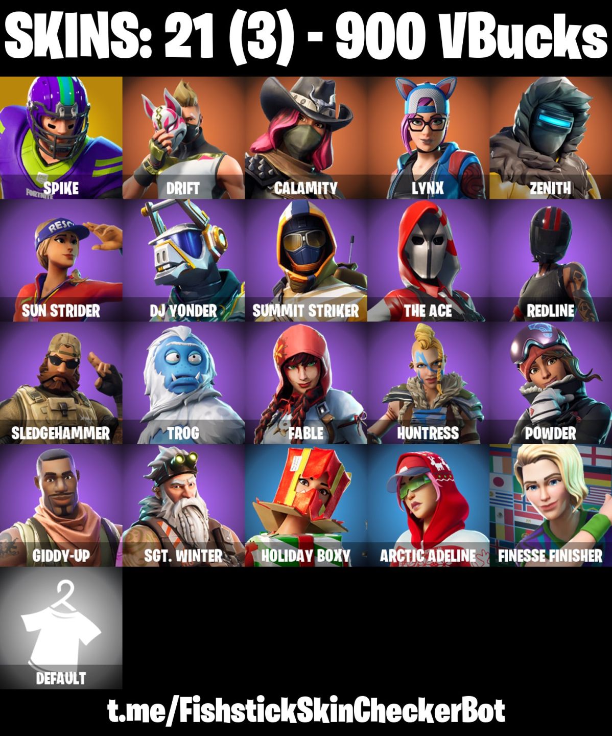 Conta Fortnite com Spike | Drift | Calamity | Lynx | Zenith | Sun e 21 Skins