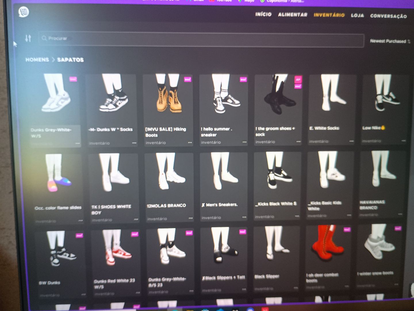 Conta imvu M/F conta +4 anos bom para s/0 emilysilva4252