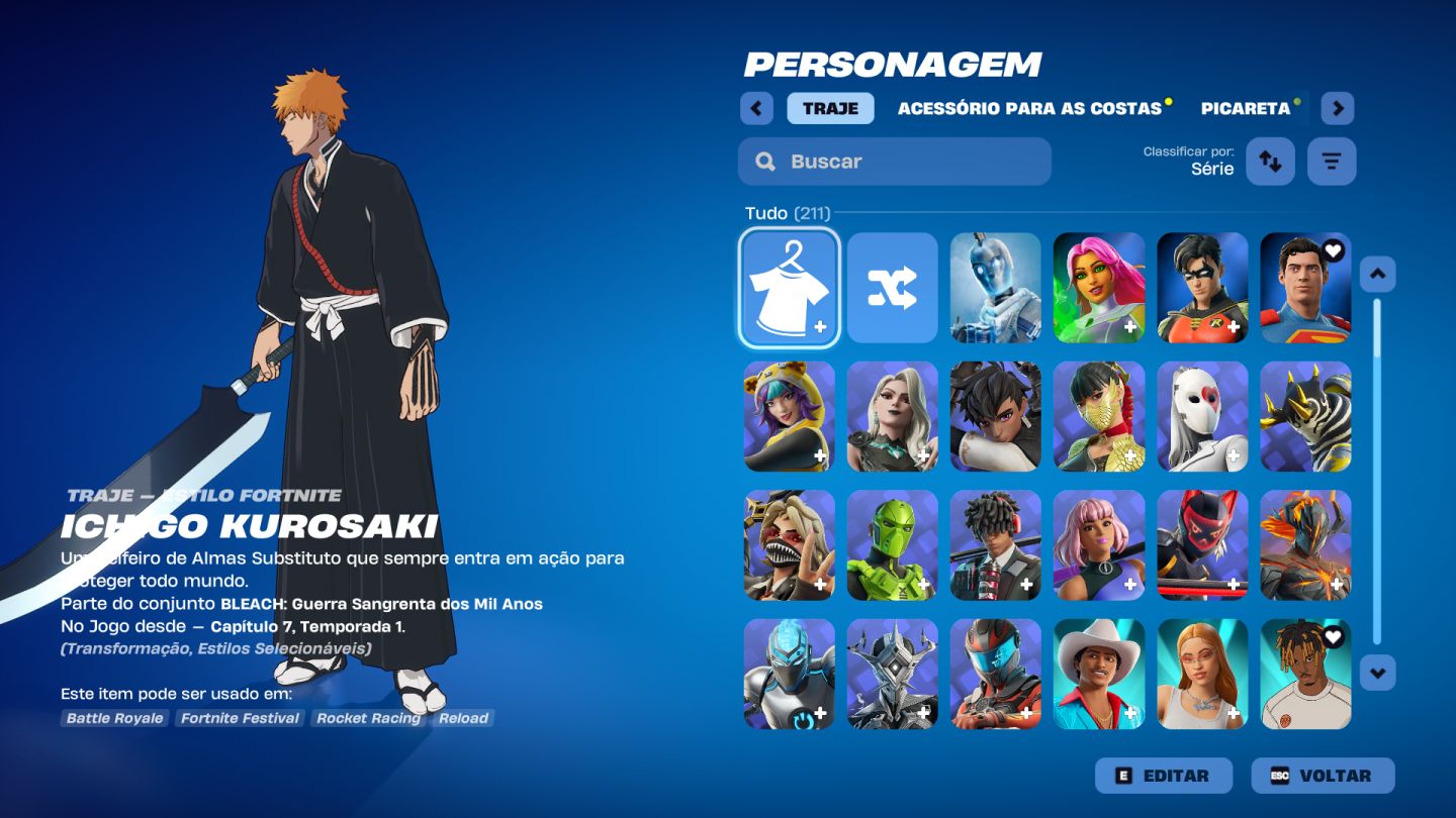 Conta fortnite com muitas skins