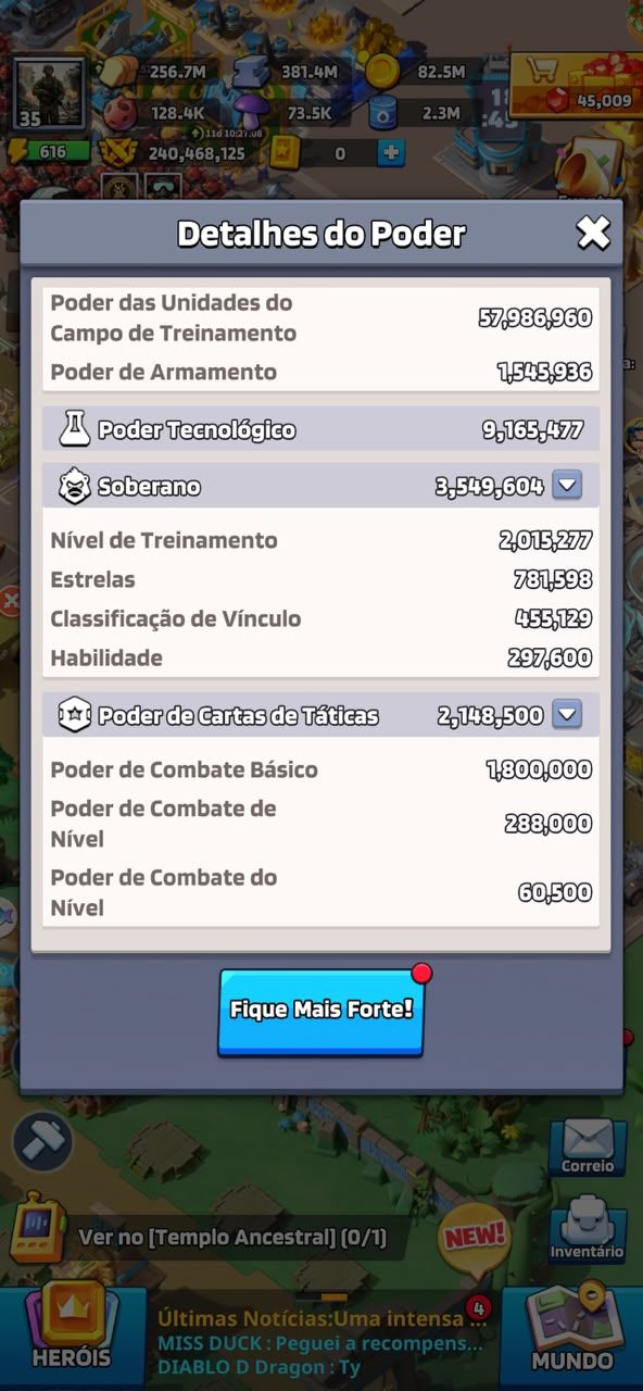CONTA END-GAME LAST WAR: SURVIVAL - HQ 35