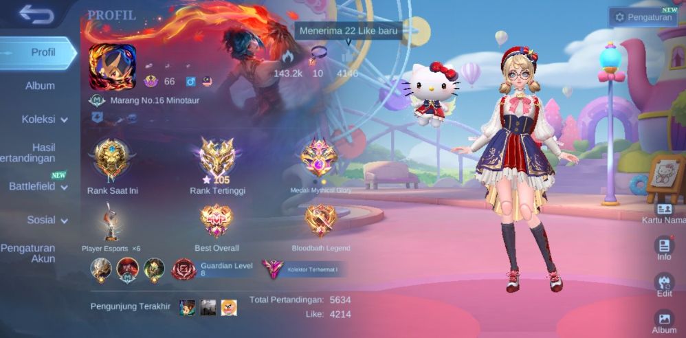 Conta Mobile Legends Lendary | 510 Skins | 133 Heróis | NeoBest Ling