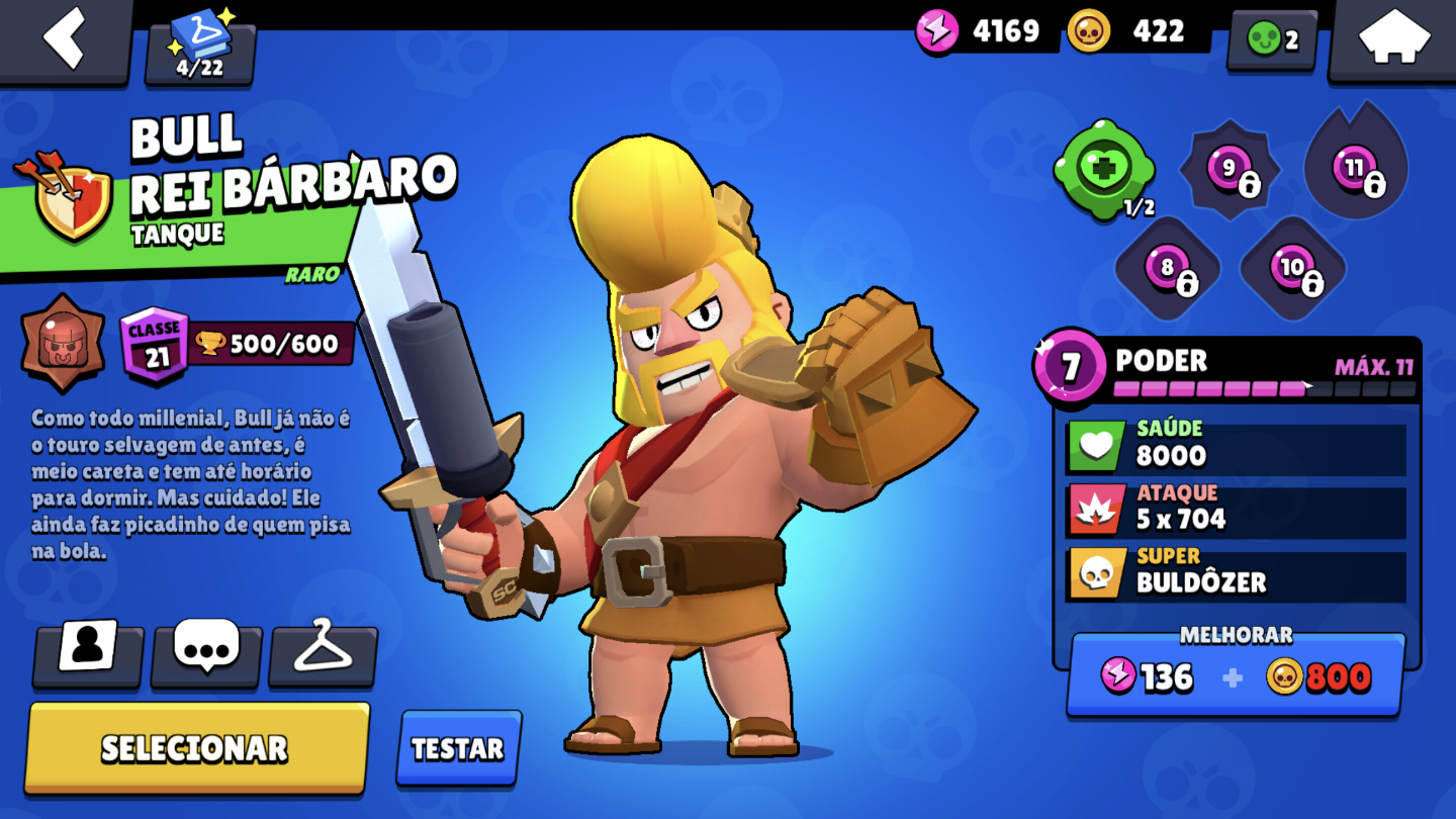 CONTA BRAWL STARS COM 14.700 TROFEUS,4 LENDARIOS, SKIN PRIMEIRO PASSE E MAIS
