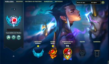 SKIN YONE TINTA SOMBRIA + [ PLATINA 1 QUASE ESMERALDA ] + [ 70% DE WIN RATE ]