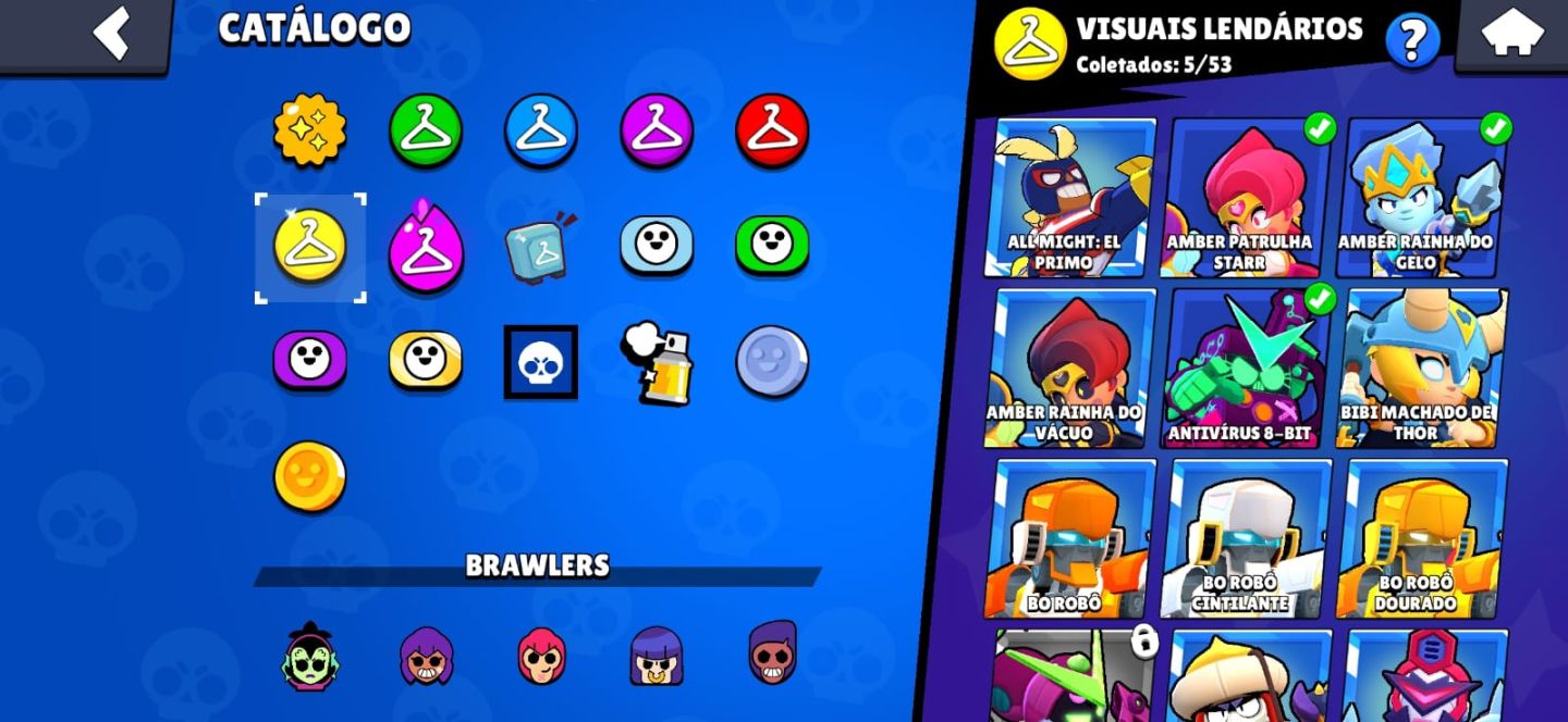 BRAWL STARS | 167 SKINS | 69 BRAWLERS | 10K TROFÉUS | 8 HIPERCARGAS
