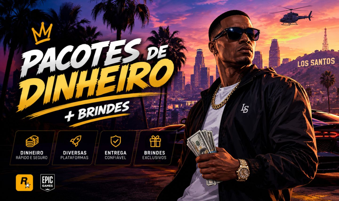 GTA 5 ONLINE PC ENHANCED - PACOTES DE DINHEIRO + BRINDES UP