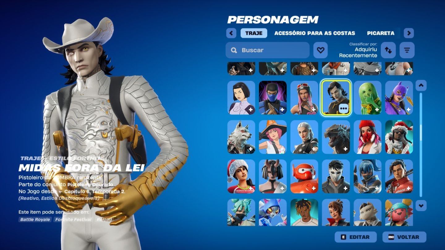 CONTA DE FORTNITE COM 228 SKINS | Billy | MENOR PREÇO!