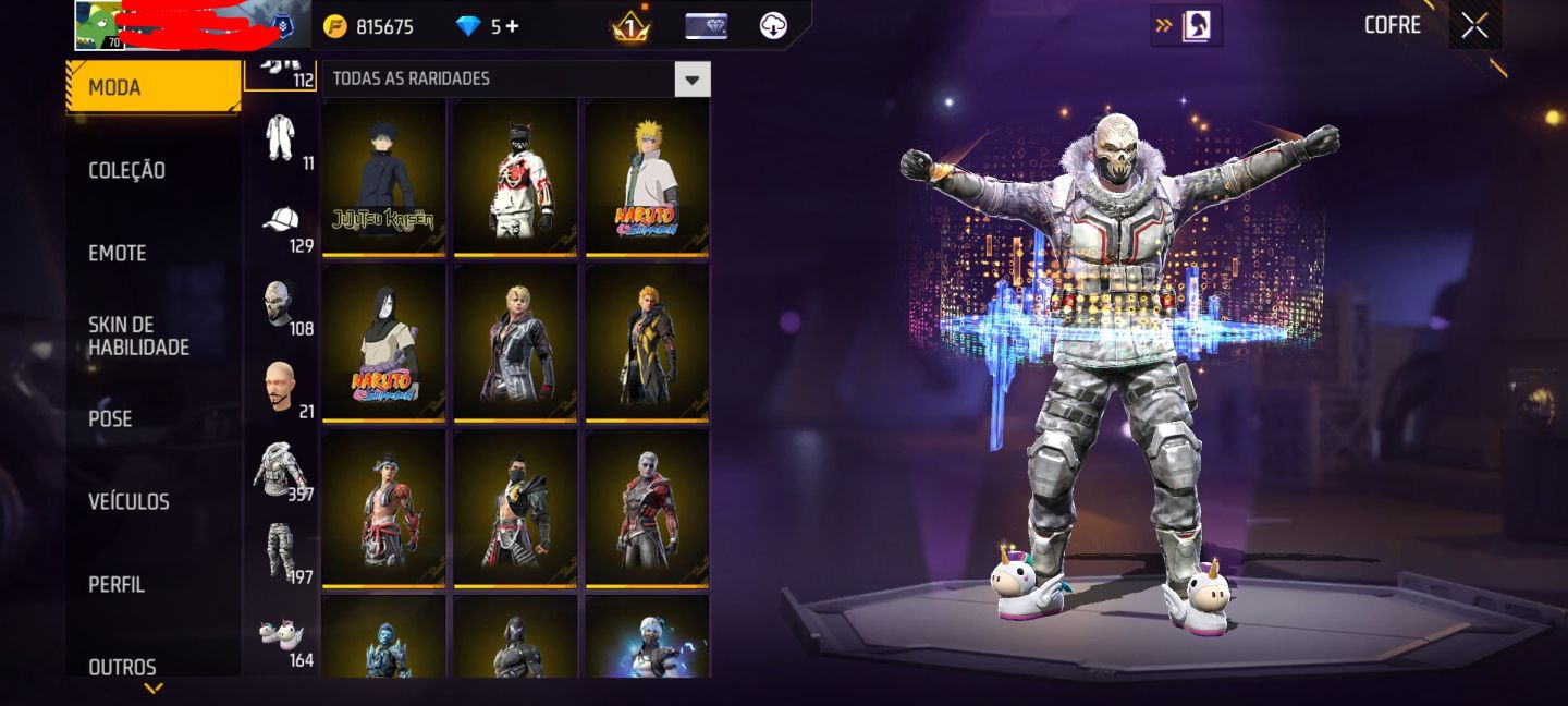 Conta de free fire antiga
