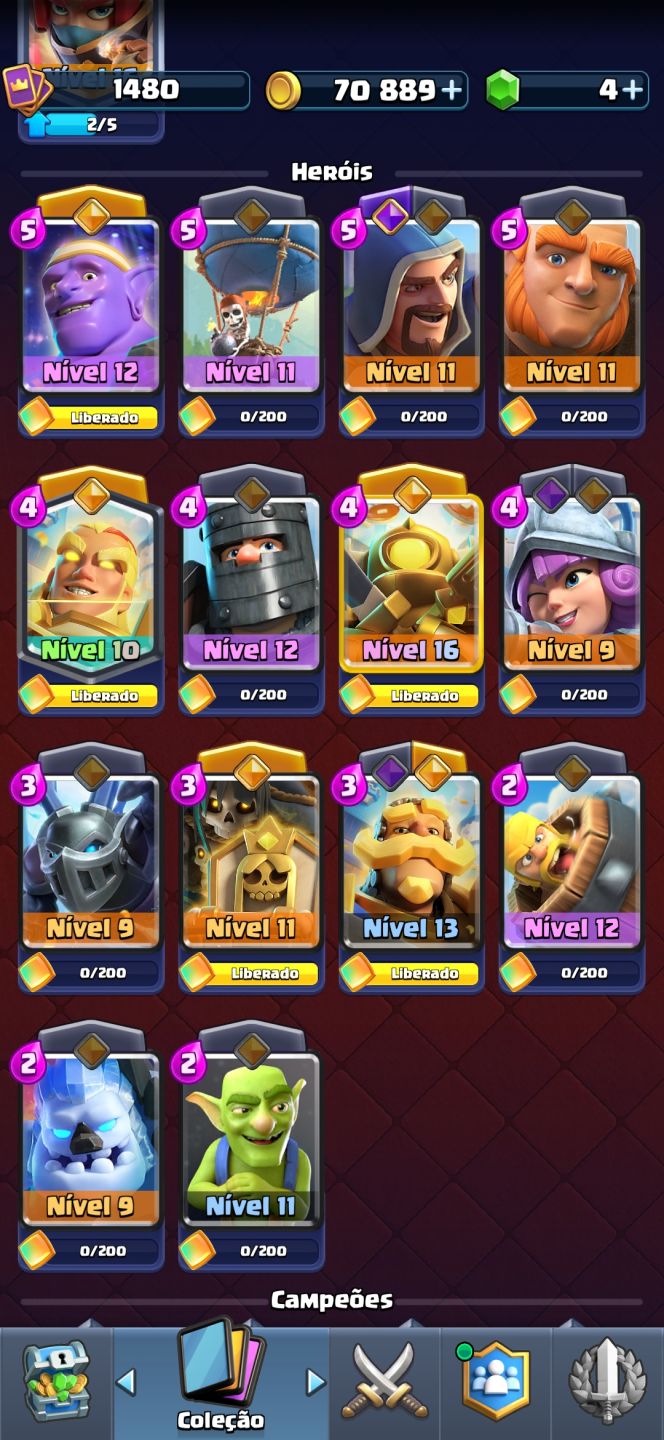 Venda de conta Clash Royale