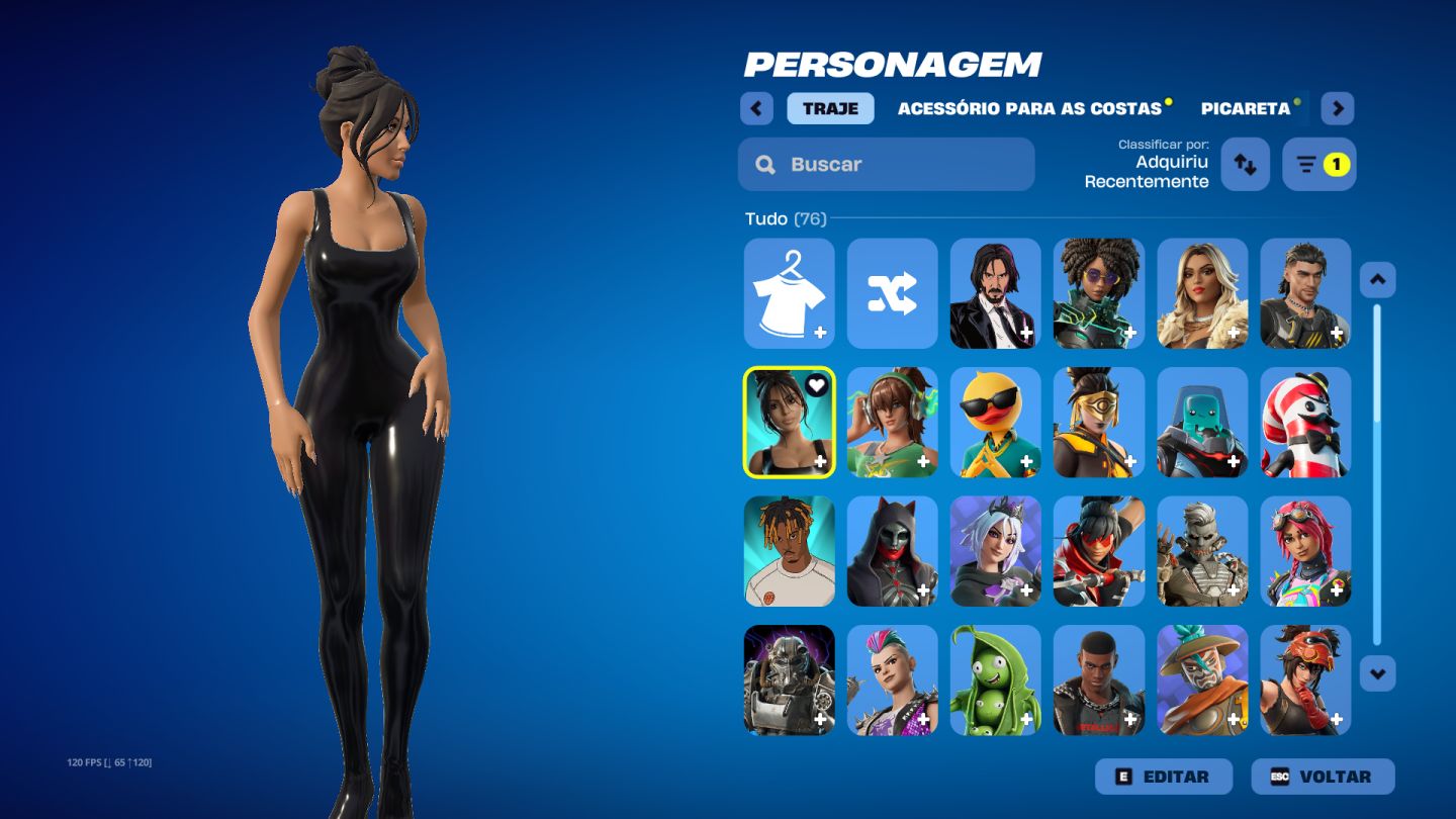 CONTA FORTNITE 76 SKINS COM PASSE ATUAL