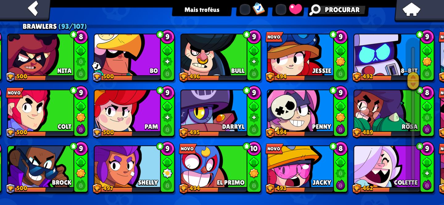 CONTA BRAWL STARS ( PASSE 3,4,5) E MAIS PASSES CONTA RARA +80 BRAWLERS