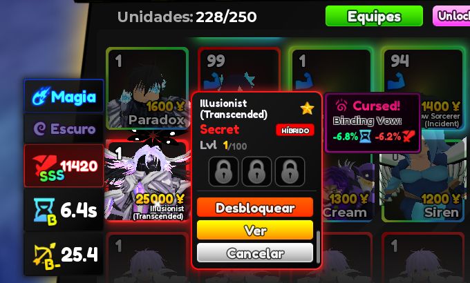 AIZEN/ILLUSIONIST SHINY (SSS DAMAGE) - ANIME ADVENTURES