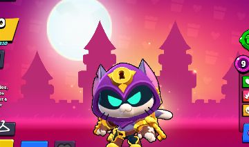 Conta de brawl stars com kit gatuno Leon robô e muito mais