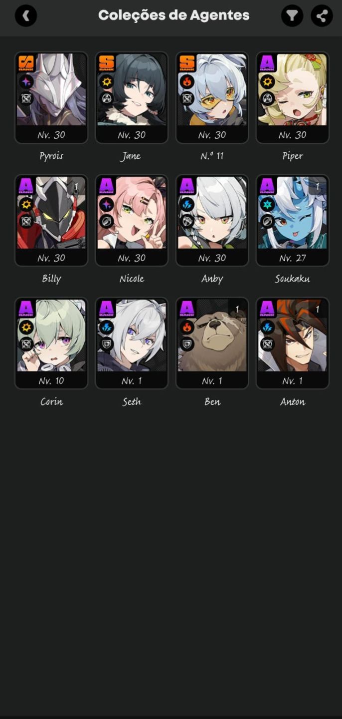 Conta de genshin fresquinha para sair! Vesna e odette meta+ zzz