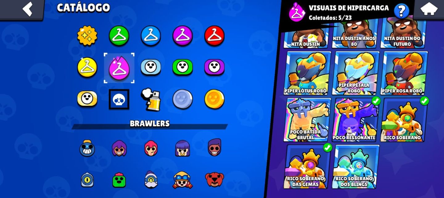 CONTA BRAWLSTARS 59K DE TROFEUS, 105 BRAWLERS + CLASH ROYALE