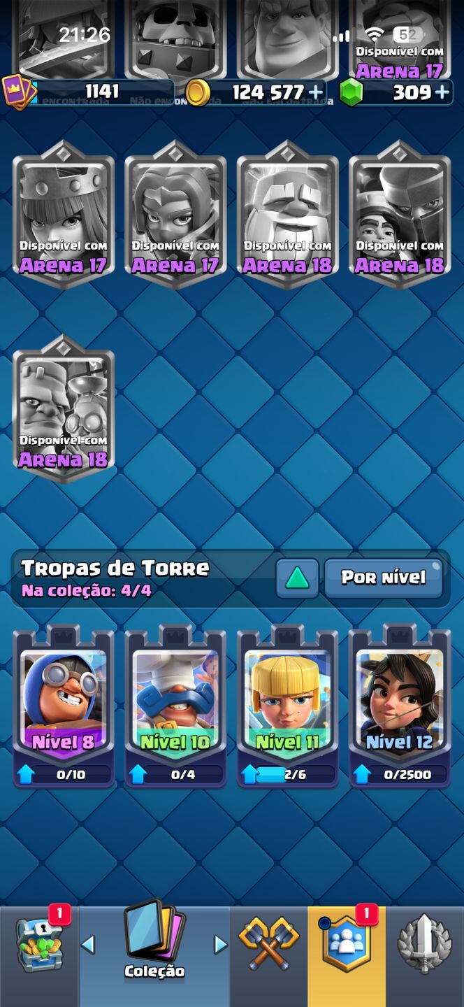 Conta Clash Royale 5600 Troféus + Cartas Upadas Arena 16