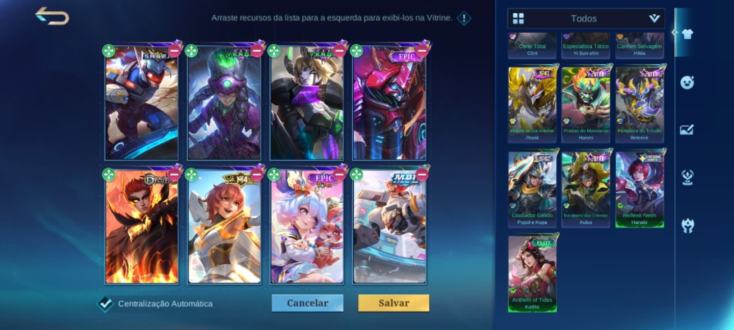 Conta Mlbb com ótimas skins