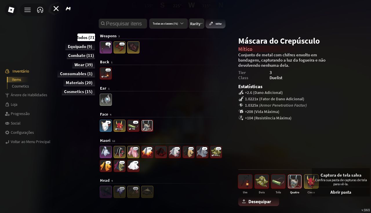 Conta Slayer 2 , Level Maximo , Katana Nightfall T3 +9 Clan Rengoku
