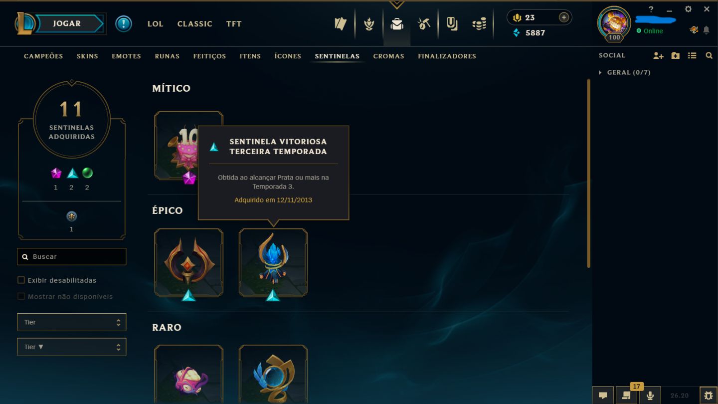 Conta rara de 2011 com kayle juiza e shaco pandemonio de prestigio
